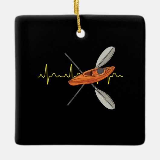 Kayaking Canoeing Keramikornament (Vorderseite)