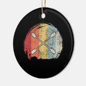 Kayaking Canoeing Retro Keramik Ornament (Links)