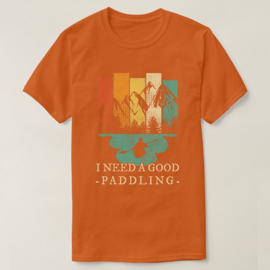 Kayaking Canoeing Retro T-Shirt (Design vorne)