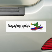 Kayaking CER lustiger Alligator Autoaufkleber (Auf Auto)