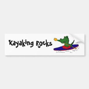 Kayaking CER lustiger Alligator Autoaufkleber