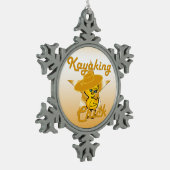 Kayaking Chick #10 Schneeflocken Zinn-Ornament (Links)
