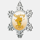 Kayaking Chick #10 Schneeflocken Zinn-Ornament (Rechts)
