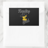 Kayaking Chick #4 Rechteckiger Aufkleber (Tasche)