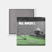 Kayaking Dackel Hund Magnet (Vorderseite/Rückseite)