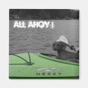 Kayaking Dackel-Hund Magnet
