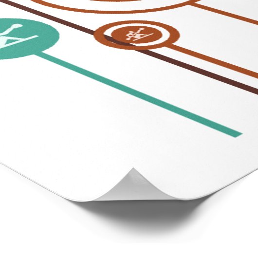 Kayaking Daisies Poster (Ecke)