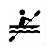 Kayaking Design Holz Briefmarke Gummistempel (Prägung)