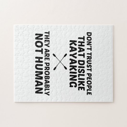 KAYAKING DISlike NOT HUMAN Puzzle (Horizontal)