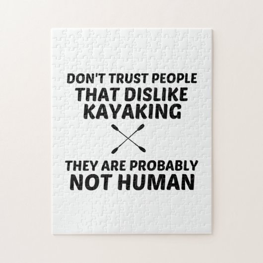 KAYAKING DISlike NOT HUMAN Puzzle (Vertikal)