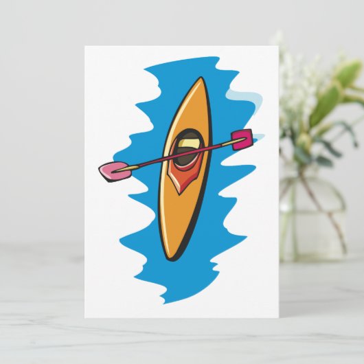Kayaking Einladung (Stehend Vorderseite)