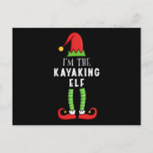 Kayaking Elf Weihnachts-Matching Familiengeschenk Postkarte (Vorderseite)