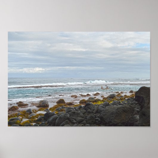 Kayaking entlang der Napalischen Küste, Kauai, Haw Poster (Vorne)