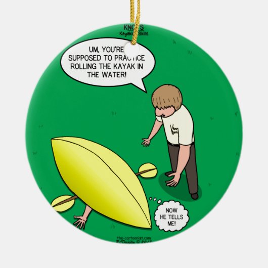 Kayaking Fähigkeiten Keramik Ornament (Vorne)