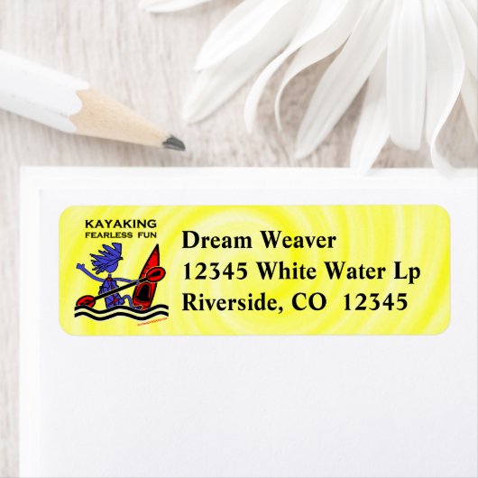 Kayaking Fearless Address Label (Insitu)