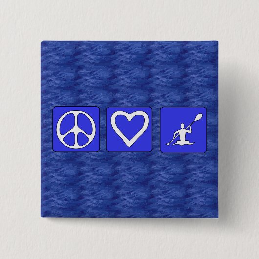 Kayaking FriedensLiebe Button (Vorderseite)