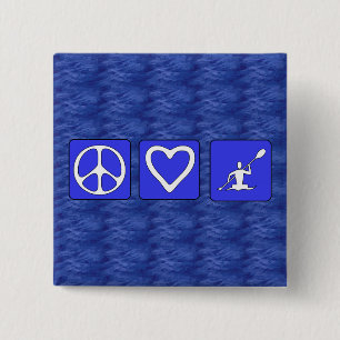 Kayaking FriedensLiebe Button