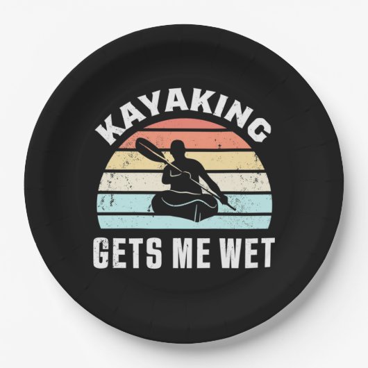 Kayaking fühlt sich wohl pappteller (Vorderseite)