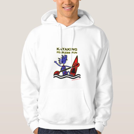 Kayaking furchtloser Spaß Hoodie (Vorderseite)