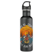 Kayaking Geschenk Leben einfach hinzufügen Wasser Edelstahlflasche (Vorderseite)