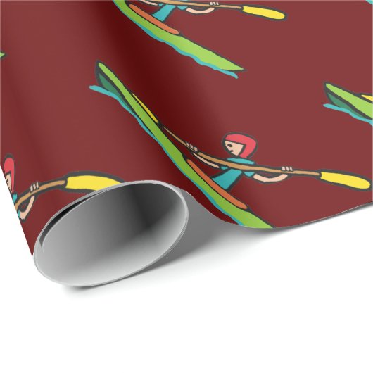 Kayaking Geschenkpapier (Rolleneckpunkt)