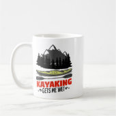 Kayaking Gets Me Wet Funny Kayak Kayaker Christmas Kaffeetasse (Links)