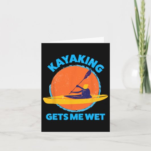 Kayaking gibt mir Spaß Halloween Weihnachten Kajak Karte (Vorderseite)