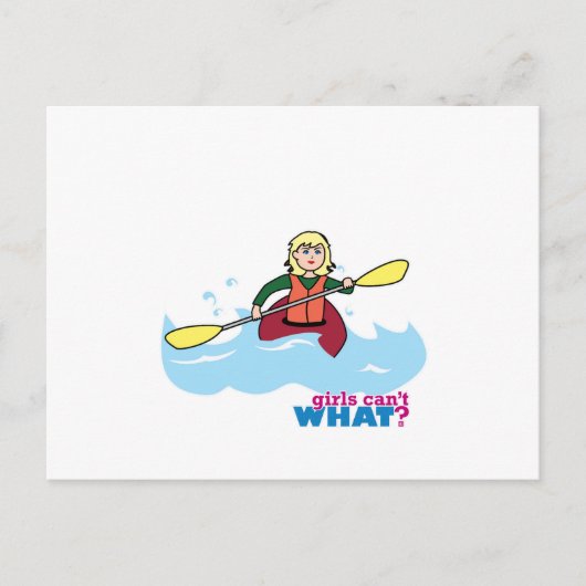 Kayaking Girl - Light/Blonde Postkarte (Vorderseite)