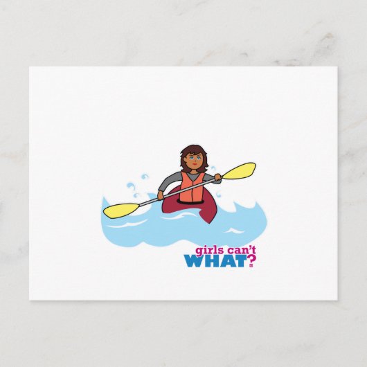 Kayaking Girl Postkarte (Vorderseite)