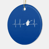 Kayaking Heartbeat Keramik Ornament (Links)