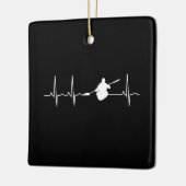 Kayaking Heartbeat Keramikornament (Links)