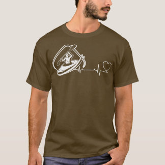 Kayaking Heartbeat Liebe für Kajakliebhaber Black T-Shirt