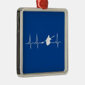 Kayaking Heartbeat Ornament Aus Metall (Rechts)