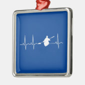 Kayaking Heartbeat Ornament Aus Metall (Links)