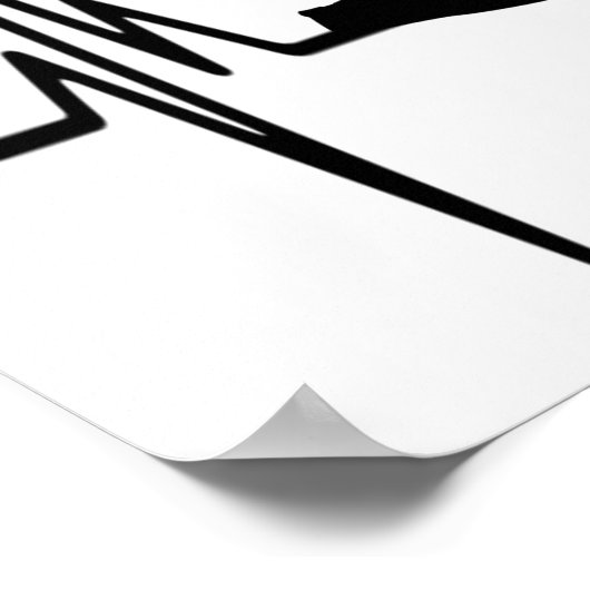 Kayaking Heartbeat Poster (Ecke)