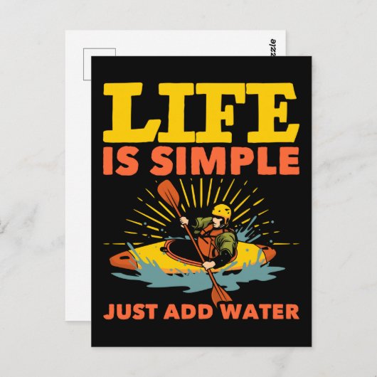 Kayaking Hobby Kayak Life Postkarte (Vorne/Hinten)