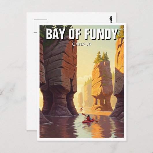Kayaking in der Bucht von Fundy Nova Scotia Kanada Postkarte (Vorne/Hinten)
