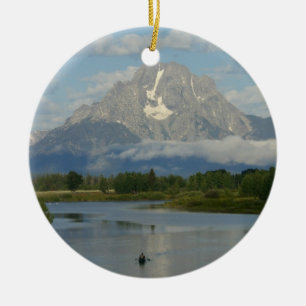 Kayaking in Grand Teton Nationalpark Keramik Ornament