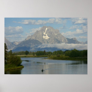 Kayaking in Grand Teton Nationalpark Poster
