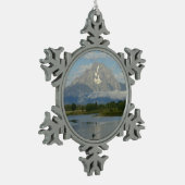 Kayaking in Grand Teton Nationalpark Schneeflocken Zinn-Ornament (Links)
