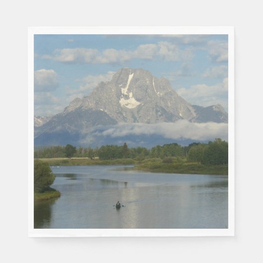 Kayaking in Grand Teton Nationalpark Serviette (Vorderseite)