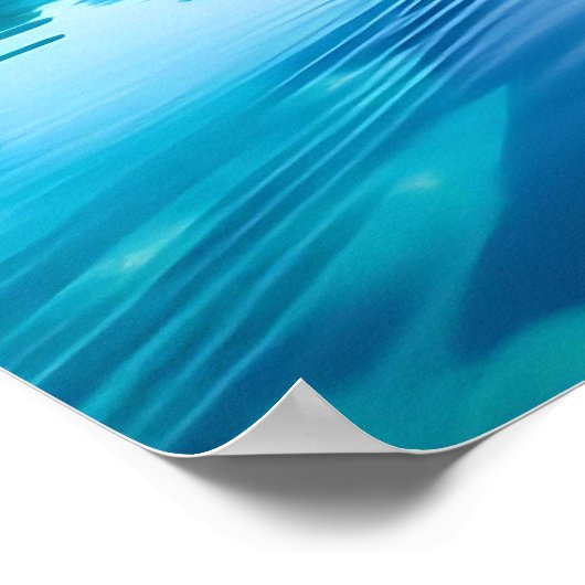 Kayaking in Mountains Beautiful Nature Poster (Ecke)