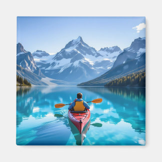Kayaking in Mountains Magnet
