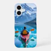  Kayaking in Mountains Personalized iPhone 16 Hülle (Rückseite)