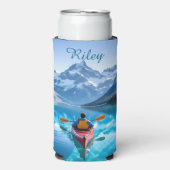 Kayaking in Mountains Personalized Selters Dosenkühler (Seltzer Vorderseite)