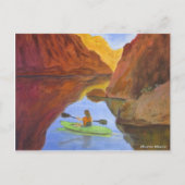 Kayaking in See Powell Postkarte (Vorderseite)