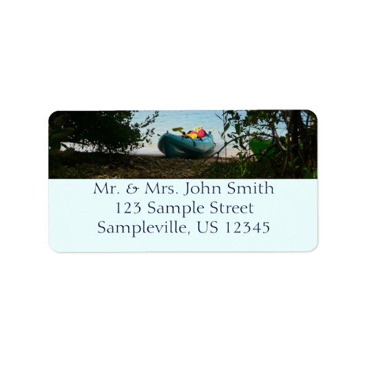 Kayaking in St. Thomas - US-Jungfrau Adressaufkleber (Vorne)