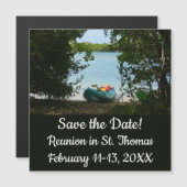 Kayaking in St. Thomas - US-Jungfrau Magnetkarte (Vorne/Hinten)