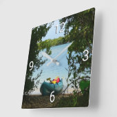Kayaking in St. Thomas - US-Jungfrau Quadratische Wanduhr (Winkel)