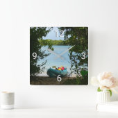 Kayaking in St. Thomas - US-Jungfrau Quadratische Wanduhr (Zuhause)
